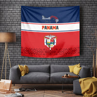 Panama Independence Day Tapestry Coat Of Arms Pollera Pattern - Wonder Print Shop