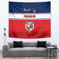 Panama Independence Day Tapestry Coat Of Arms Pollera Pattern - Wonder Print Shop