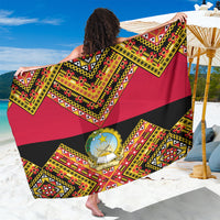 Angola Independence Day Sarong Coat Of Arms Samakaka Pattern - Wonder Print Shop