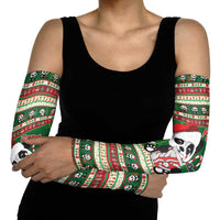 Cute Panda Claus Christmas Arm Sleeves Panda Santa Claus - Wonder Print Shop
