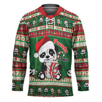 Cute Panda Claus Christmas Hockey Jersey Panda Santa Claus - Wonder Print Shop