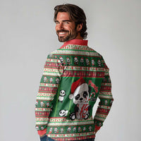 Cute Panda Claus Christmas Long Sleeve Polo Shirt Panda Santa Claus - Wonder Print Shop