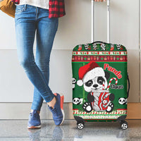 Cute Panda Claus Christmas Luggage Cover Panda Santa Claus - Wonder Print Shop
