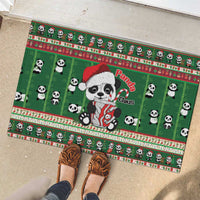 Cute Panda Claus Christmas Rubber Doormat Panda Santa Claus - Wonder Print Shop