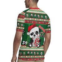 Cute Panda Claus Christmas Rugby Jersey Panda Santa Claus - Wonder Print Shop