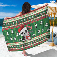 Cute Panda Claus Christmas Sarong Panda Santa Claus - Wonder Print Shop