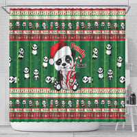 Cute Panda Claus Christmas Shower Curtain Panda Santa Claus - Wonder Print Shop