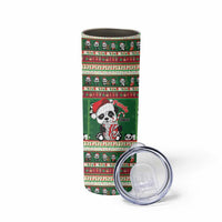 Cute Panda Claus Christmas Skinny Tumbler Panda Santa Claus - Wonder Print Shop