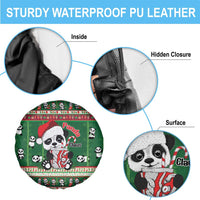 Cute Panda Claus Christmas Spare Tire Cover Panda Santa Claus - Wonder Print Shop