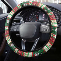 Cute Panda Claus Christmas Steering Wheel Cover Panda Santa Claus - Wonder Print Shop