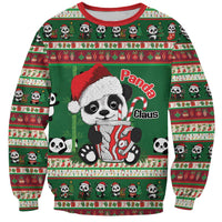 Cute Panda Claus Christmas Sweatshirt Panda Santa Claus - Wonder Print Shop