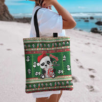 Cute Panda Claus Christmas Tote Bag Panda Santa Claus - Wonder Print Shop