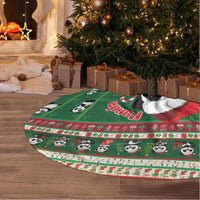 Cute Panda Claus Christmas Tree Skirt Panda Santa Claus - Wonder Print Shop