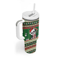 Cute Panda Claus Christmas Tumbler With Handle Panda Santa Claus - Wonder Print Shop