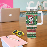 Cute Panda Claus Christmas Tumbler With Handle Panda Santa Claus - Wonder Print Shop