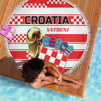 World Football Croatia 2026 Beach Blanket Vatreni Hrabar Broj - Wonder Print Shop