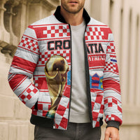 Custom World Football Croatia 2026 Bomber Puffer Jacket Vatreni Hrabar Broj - Wonder Print Shop