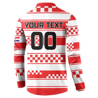 Custom World Football Croatia 2026 Button Sweatshirt Vatreni Hrabar Broj - Wonder Print Shop