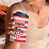 Custom World Football Croatia 2026 4 in 1 Can Cooler Tumbler Vatreni Hrabar Broj - Wonder Print Shop