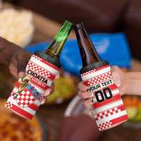 Custom World Football Croatia 2026 4 in 1 Can Cooler Tumbler Vatreni Hrabar Broj - Wonder Print Shop