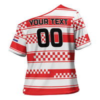 Custom World Football Croatia 2026 Cross Shoulder Shirt Vatreni Hrabar Broj - Wonder Print Shop