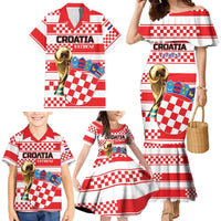 Custom World Football Croatia 2026 Family Matching Mermaid Dress and Hawaiian Shirt Vatreni Hrabar Broj - Wonder Print Shop