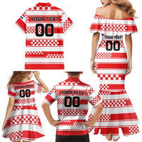 Custom World Football Croatia 2026 Family Matching Mermaid Dress and Hawaiian Shirt Vatreni Hrabar Broj - Wonder Print Shop