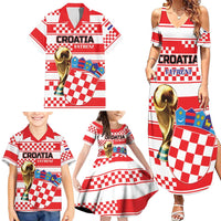 Custom World Football Croatia 2026 Family Matching Summer Maxi Dress and Hawaiian Shirt Vatreni Hrabar Broj - Wonder Print Shop