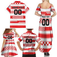 Custom World Football Croatia 2026 Family Matching Summer Maxi Dress and Hawaiian Shirt Vatreni Hrabar Broj - Wonder Print Shop