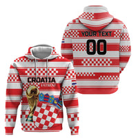 Custom World Football Croatia 2026 Hoodie Vatreni Hrabar Broj - Wonder Print Shop