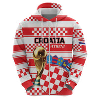 Custom World Football Croatia 2026 Hoodie Vatreni Hrabar Broj - Wonder Print Shop
