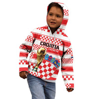 Custom World Football Croatia 2026 Kid Hoodie Vatreni Hrabar Broj - Wonder Print Shop