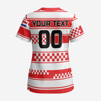 Custom World Football Croatia 2026 Scrub Top Vatreni Hrabar Broj - Wonder Print Shop