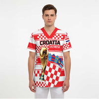 Custom World Football Croatia 2026 Scrub Top Vatreni Hrabar Broj - Wonder Print Shop