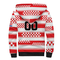 Custom World Football Croatia 2026 Sherpa Hoodie Vatreni Hrabar Broj - Wonder Print Shop
