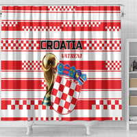 World Football Croatia 2026 Shower Curtain Vatreni Hrabar Broj - Wonder Print Shop