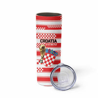 Custom World Football Croatia 2026 Skinny Tumbler Vatreni Hrabar Broj - Wonder Print Shop