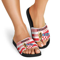 World Football Croatia 2026 Slide Sandals Vatreni Hrabar Broj - Wonder Print Shop