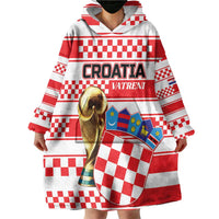 Custom World Football Croatia 2026 Wearable Blanket Hoodie Vatreni Hrabar Broj - Wonder Print Shop