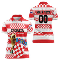 Custom World Football Croatia 2026 Women Polo Shirt Vatreni Hrabar Broj - Wonder Print Shop