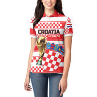 Custom World Football Croatia 2026 Women Polo Shirt Vatreni Hrabar Broj - Wonder Print Shop