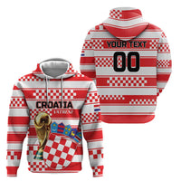 Custom World Football Croatia 2026 Zip Hoodie Vatreni Hrabar Broj - Wonder Print Shop