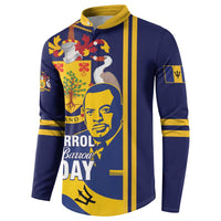 Barbados Errol Barrow Day Button Sweatshirt Barbadian Father of Independence