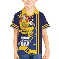 Barbados Errol Barrow Day Family Matching Off Shoulder Short Dress and Hawaiian Shirt Barbadian Father of Independence