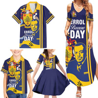 Barbados Errol Barrow Day Family Matching Summer Maxi Dress and Hawaiian Shirt Barbadian Father of Independence