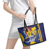 Barbados Errol Barrow Day Leather Tote Bag Barbadian Father of Independence
