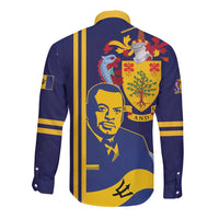 Barbados Errol Barrow Day Long Sleeve Button Shirt Barbadian Father of Independence