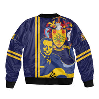 Barbados Errol Barrow Day Sleeve Zip Bomber Jacket Barbadian Father of Independence - Wonder Print Shop