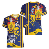 Barbados Errol Barrow Day Women V-Neck T-Shirt Barbadian Father of Independence - Wonder Print Shop