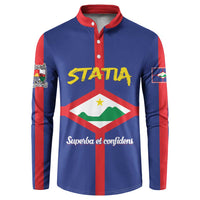 Personalised Statia Button Sweatshirt Sint Eustatius Coat Of Arms